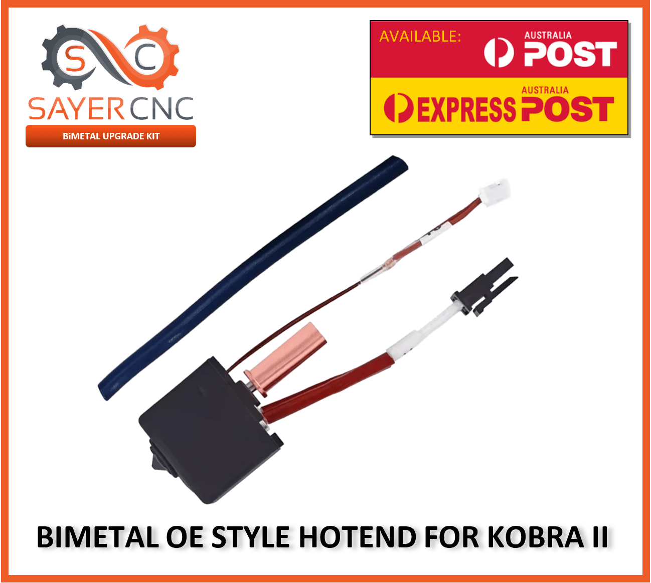 Anycubic Kobra 2 Series Hotend Complete Kit With Bimetal Heatbreak and Cap Tube - sayercnc - 3D Printer Parts Australia