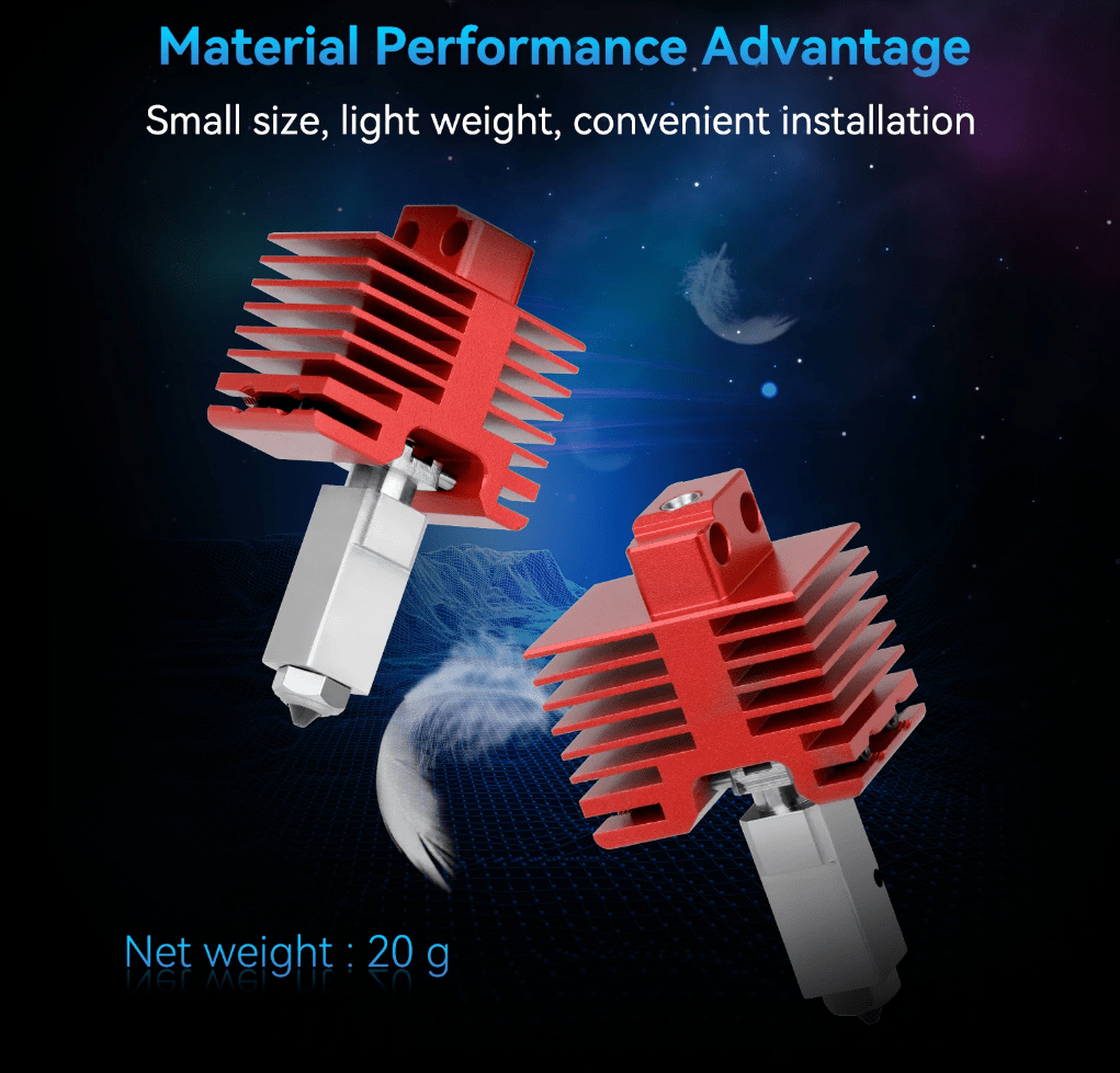 Bambu Lab P1 Series Upgraded Hotend Tri Metal One - Piece Heatbreak Kit P1S P1P - sayercnc - 3D Printer Parts Australia