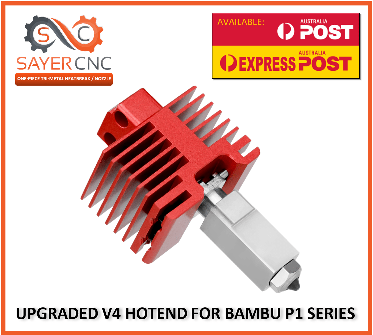 Bambu Lab P1 Series Upgraded Hotend Tri Metal One - Piece Heatbreak Kit P1S P1P - sayercnc - 3D Printer Parts Australia