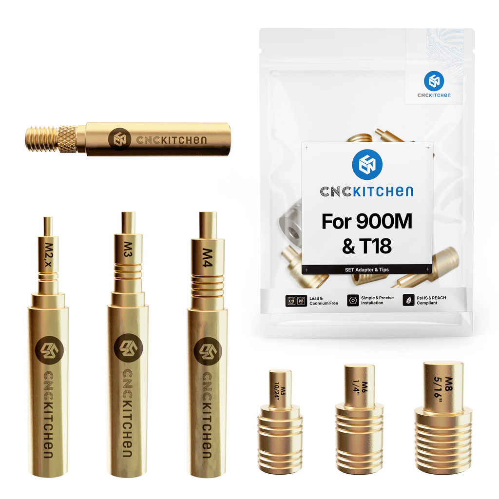 CNC Kitchen Heat Set Insert Soldering Iron Tips for 900M or T18 Iron M2 to M8 - sayercnc - 3D Printer Parts Australia