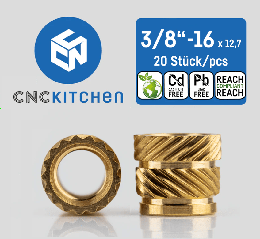 CNC Kitchen Heat Threaded Insert M2 M2.5 M3 VORON M4 M5 M6 M8 1/4" 1/8" 3/8" MIXED SET - sayercnc - 3D Printer Parts Australia
