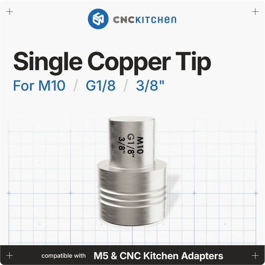 Heat Insert Tip For 1/8" & 3/8" Soldering Iron Adaptors By CNC Kitchen - sayercnc - 3D Printer Parts Australia