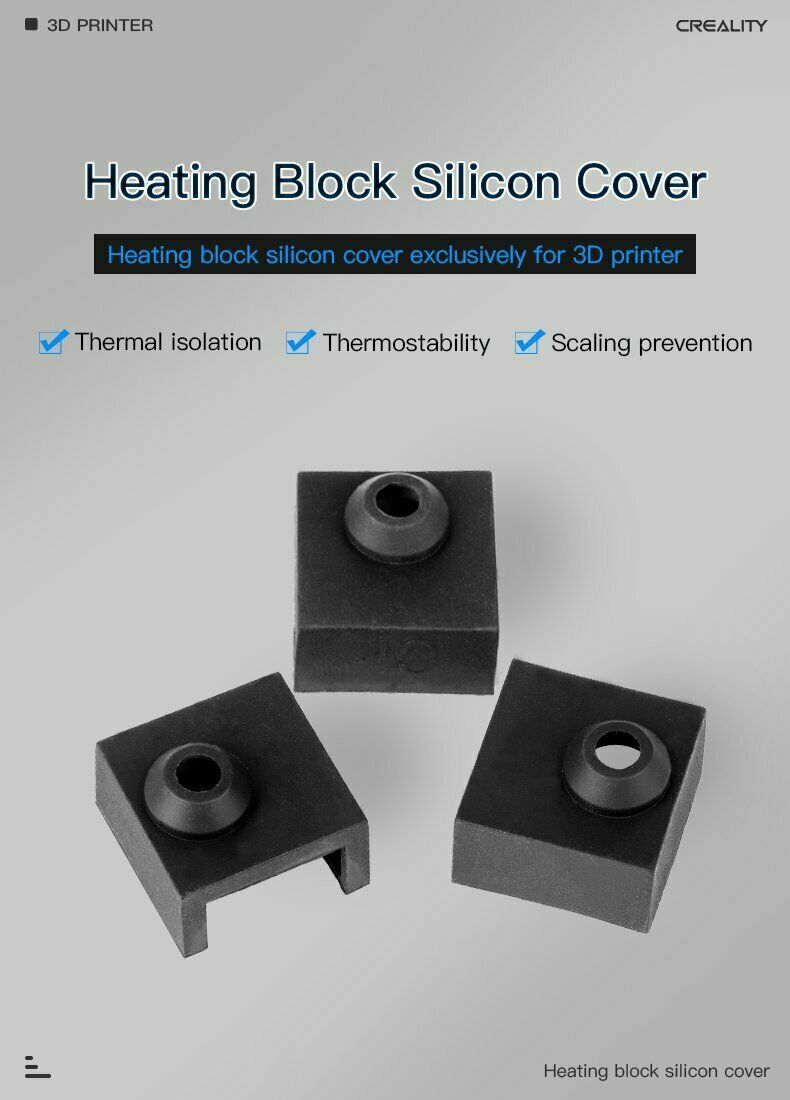 6pc Creality Silicone Sock Cover for MK8 Hotend For CR10 Ender 3 and Variations - sayercnc - 3D Printer Parts Australia