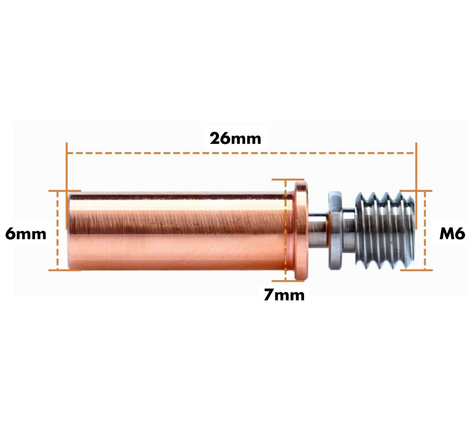 Anycubic Bi-Metal Heat Break for Vyper & Mega S or PRO Titanium Alloy All Metal - sayercnc - 3D Printer Parts Australia