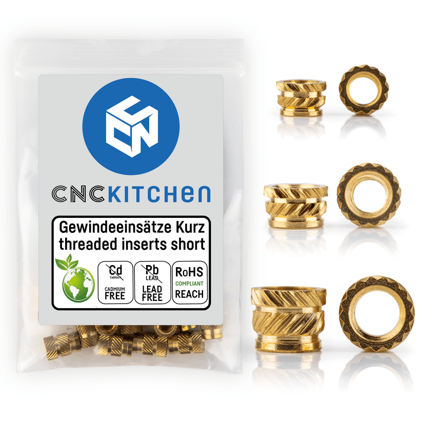 CNC Kitchen Heat Threaded Insert M2 M2.5 M3 VORON M4 M5 M6 M8 1/4" MIXED SET - sayercnc - 3D Printer Parts Australia