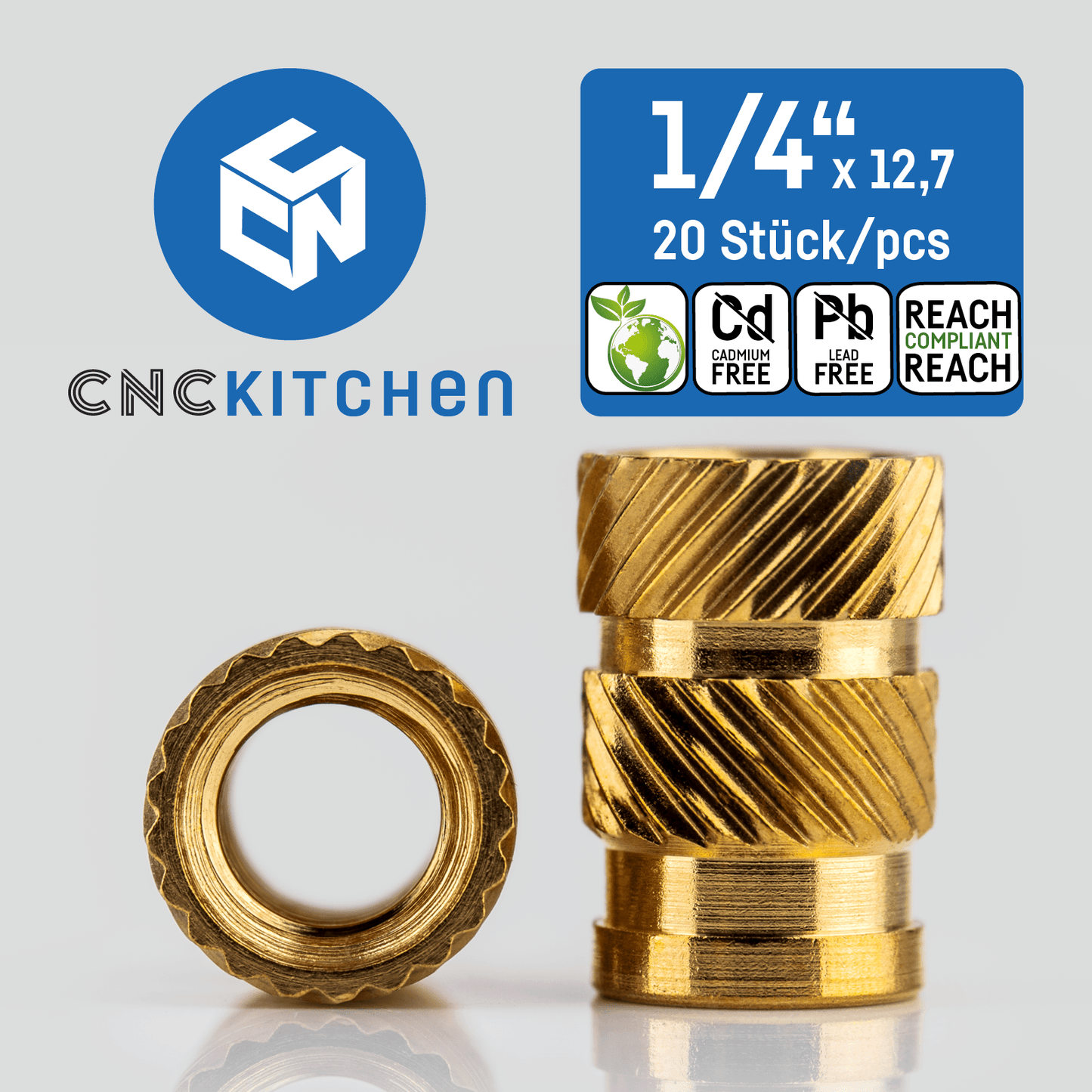 CNC Kitchen Heat Threaded Insert M2 M2.5 M3 VORON M4 M5 M6 M8 1/4" MIXED SET - sayercnc - 3D Printer Parts Australia