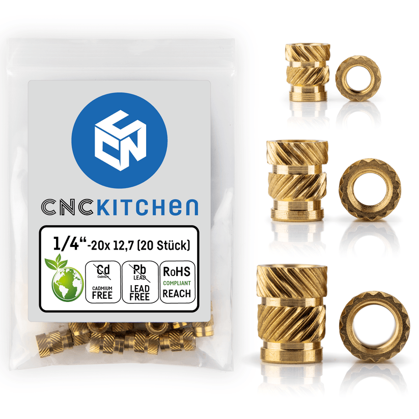 CNC Kitchen Heat Threaded Insert M2 M2.5 M3 VORON M4 M5 M6 M8 1/4" MIXED SET - sayercnc - 3D Printer Parts Australia