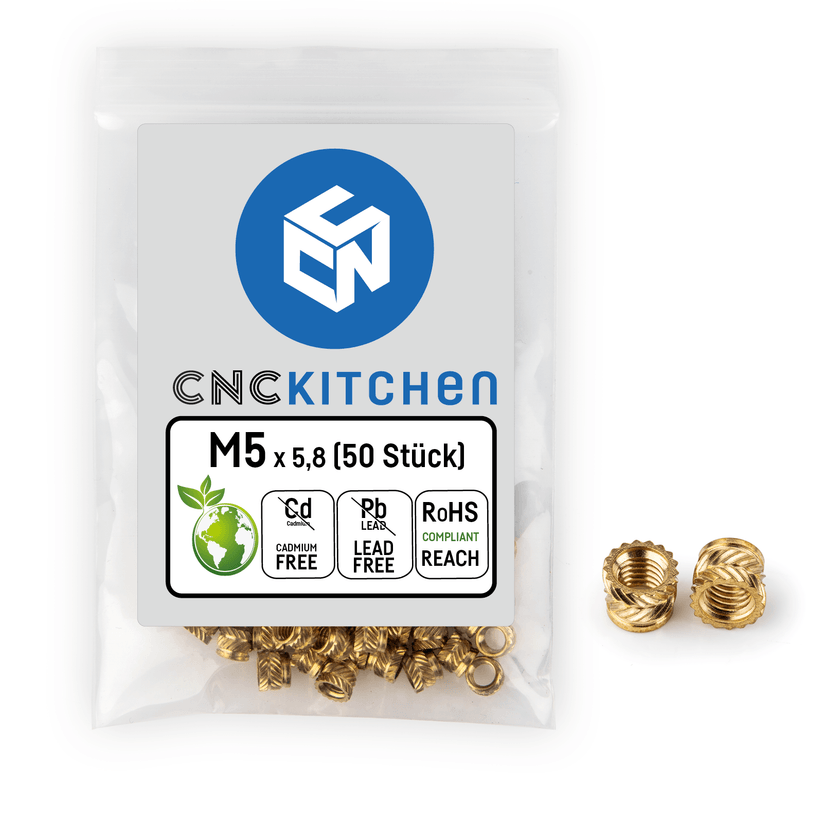 CNC Kitchen Heat Threaded Insert M2 M2.5 M3 VORON M4 M5 M6 M8 1/4" MIXED SET - sayercnc - 3D Printer Parts Australia