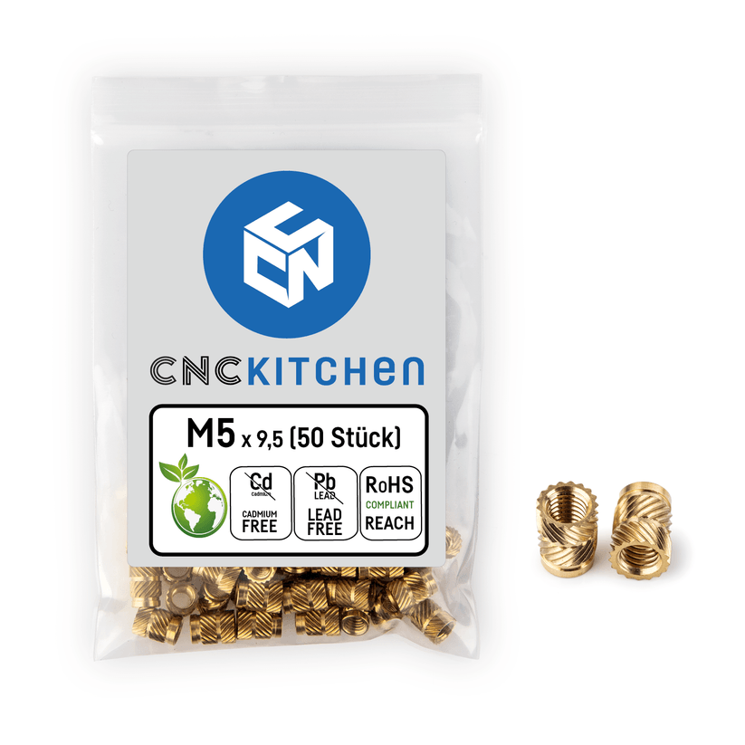 CNC Kitchen Heat Threaded Insert M2 M2.5 M3 VORON M4 M5 M6 M8 1/4" MIXED SET - sayercnc - 3D Printer Parts Australia