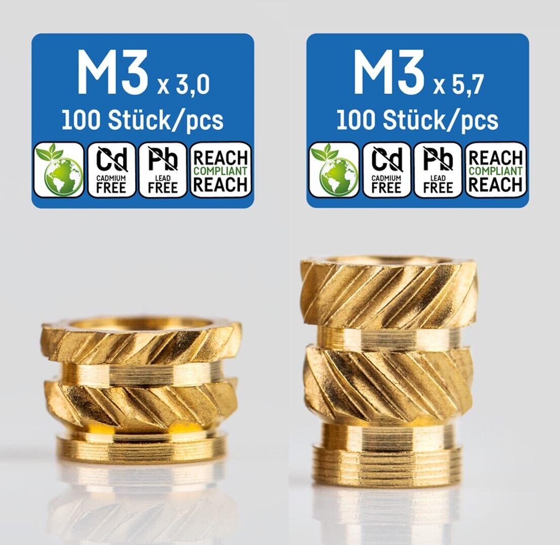 CNC Kitchen Heat Threaded Insert M2 M2.5 M3 VORON M4 M5 M6 M8 1/4" MIXED SET - sayercnc - 3D Printer Parts Australia