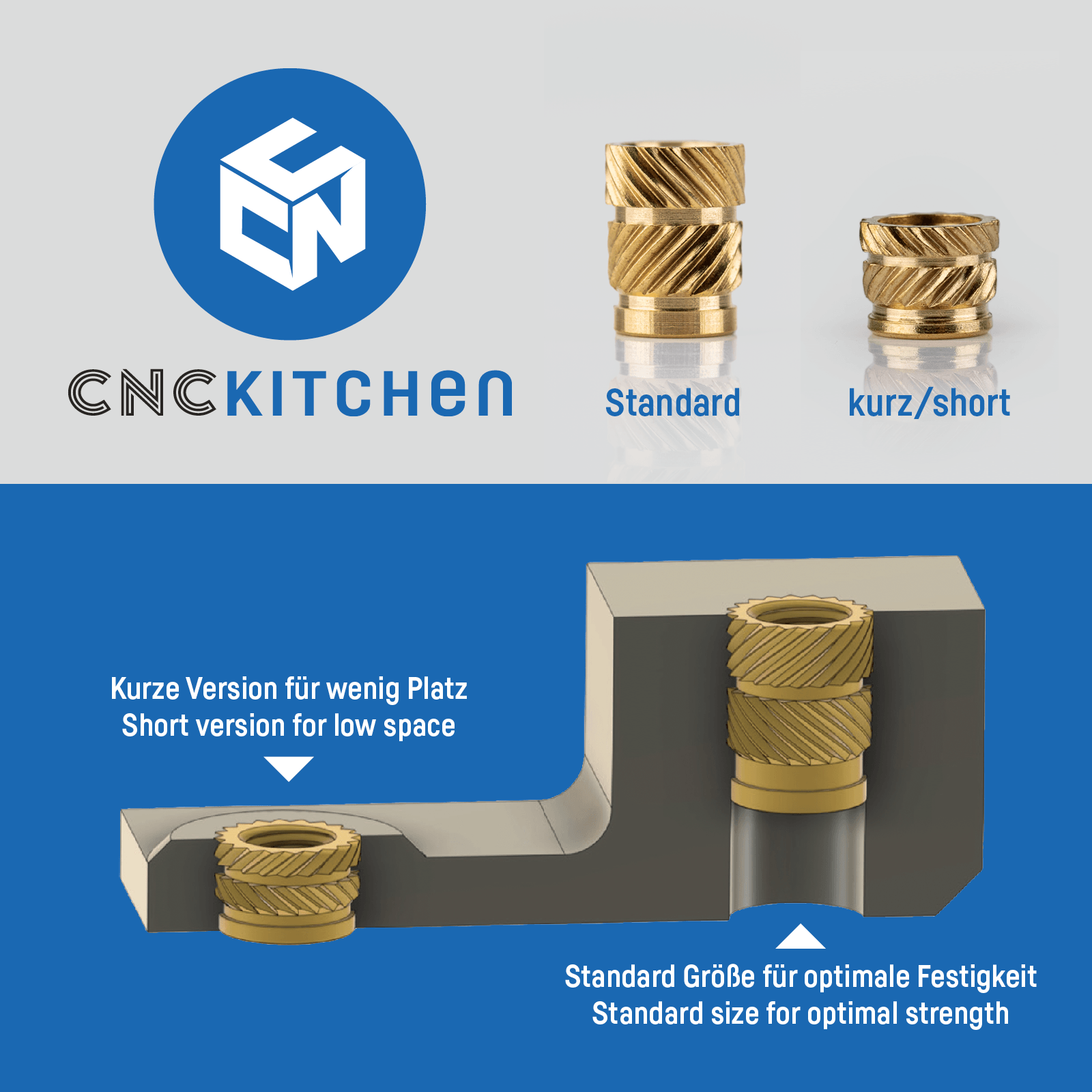 CNC Kitchen Heat Threaded Insert M2 M2.5 M3 VORON M4 M5 M6 M8 1/4" MIXED SET - sayercnc - 3D Printer Parts Australia