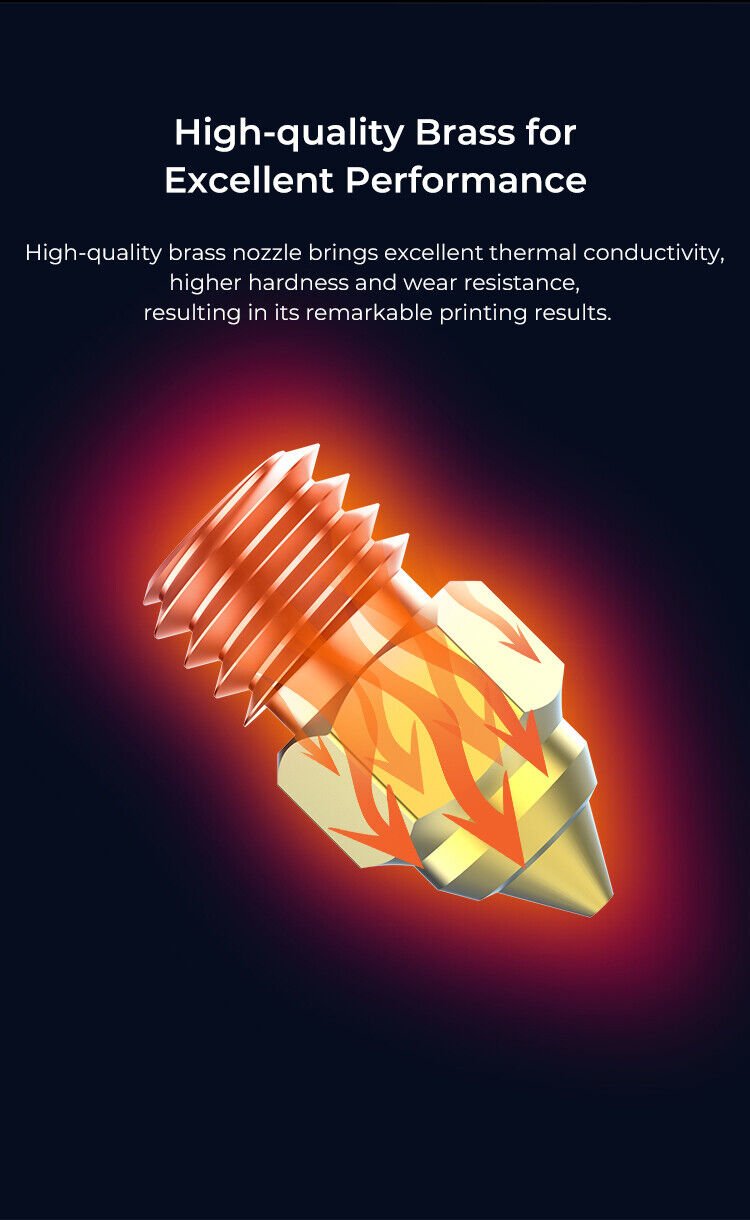Creality MK8 Nozzle High End Premium Kit 8pc Copper / Brass / Hardened Steel - sayercnc - 3D Printer Parts Australia