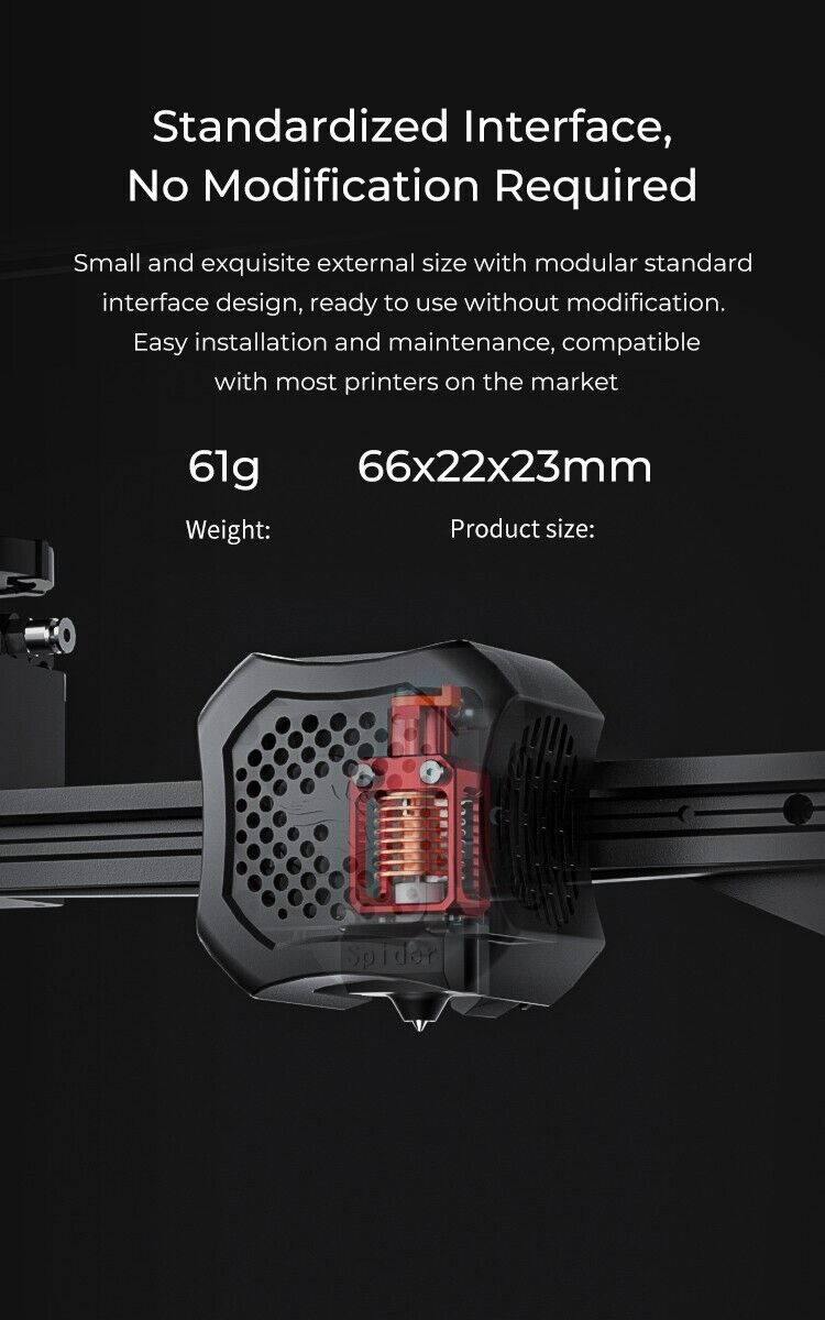 creality spider hotend new high flow model 300c for ender / cr10 and more