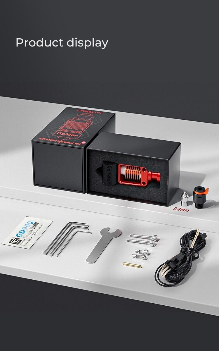 creality spider hotend new high flow model 300c for ender / cr10 and more