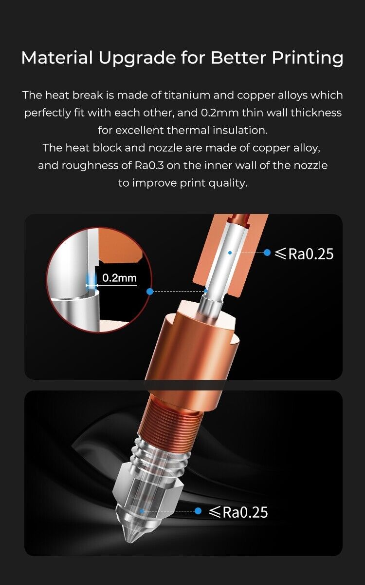 creality spider hotend new high flow model 300c for ender / cr10 and more