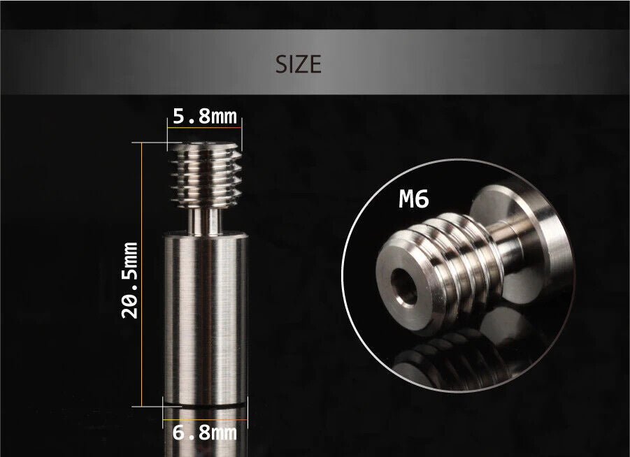 E3D Kraken Chimera Compatible Titanium Alloy Heat Break - 1.75MM - sayercnc - 3D Printer Parts Australia