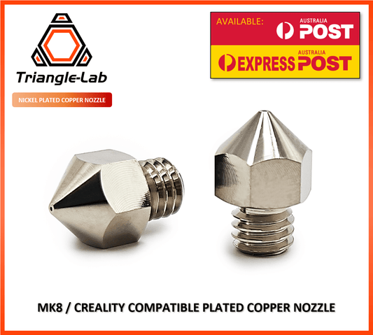 Ender 3 CR10 Nozzle Hardened 0.6mm MK8 High Temp Plated Copper Nozzle 1.75mm - sayercnc - 3D Printer Parts Australia