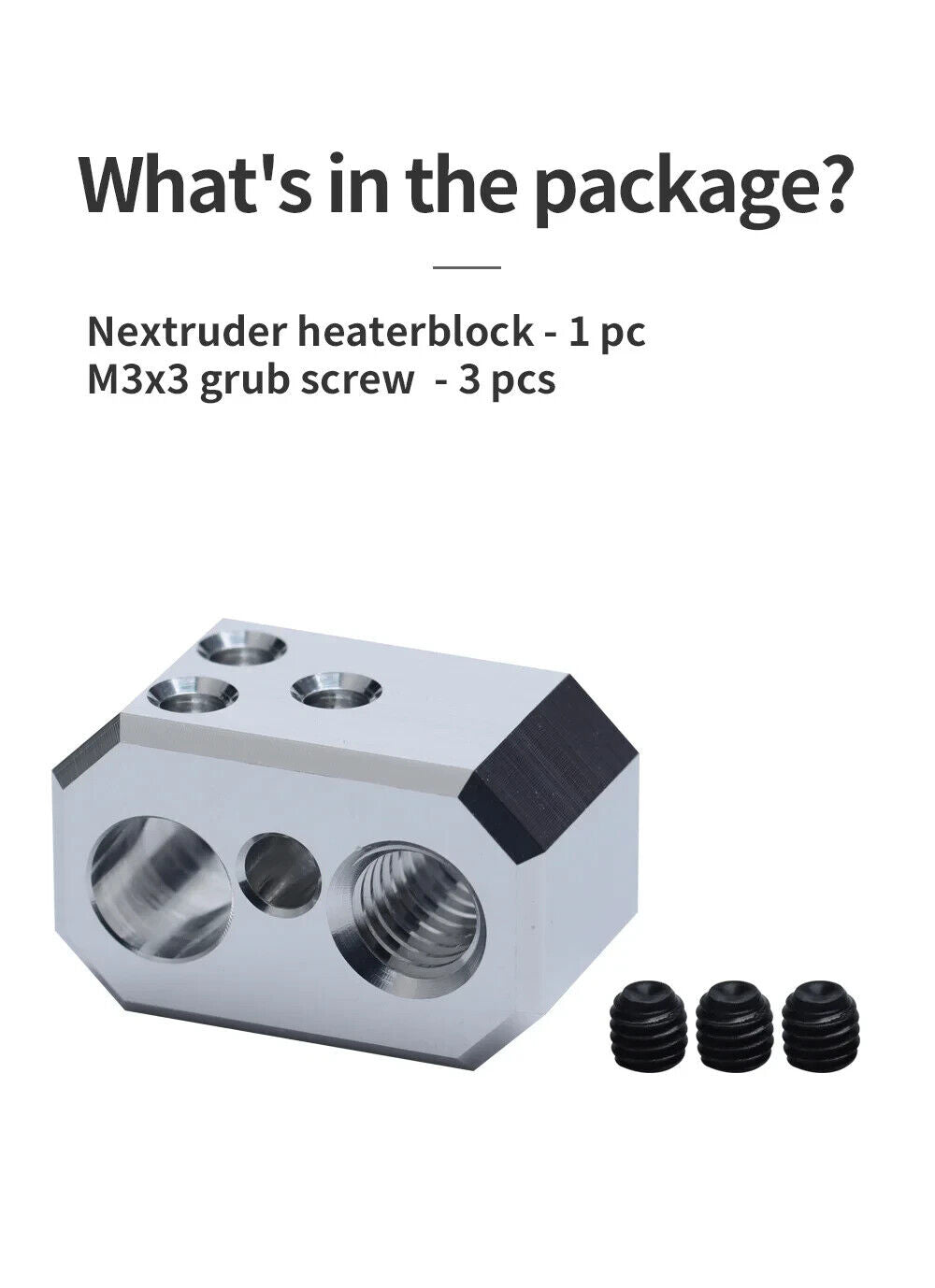 Heater Block for Nextruder Hotend by Triangle Labs Prusa XL MK4 Aluminium - sayercnc - 3D Printer Parts Australia