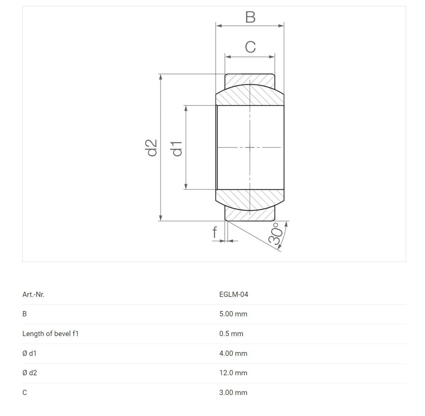 IGUS EGLM-05 Spherical Bearing GE5C Alternative 1pc - sayercnc - 3D Printer Parts Australia