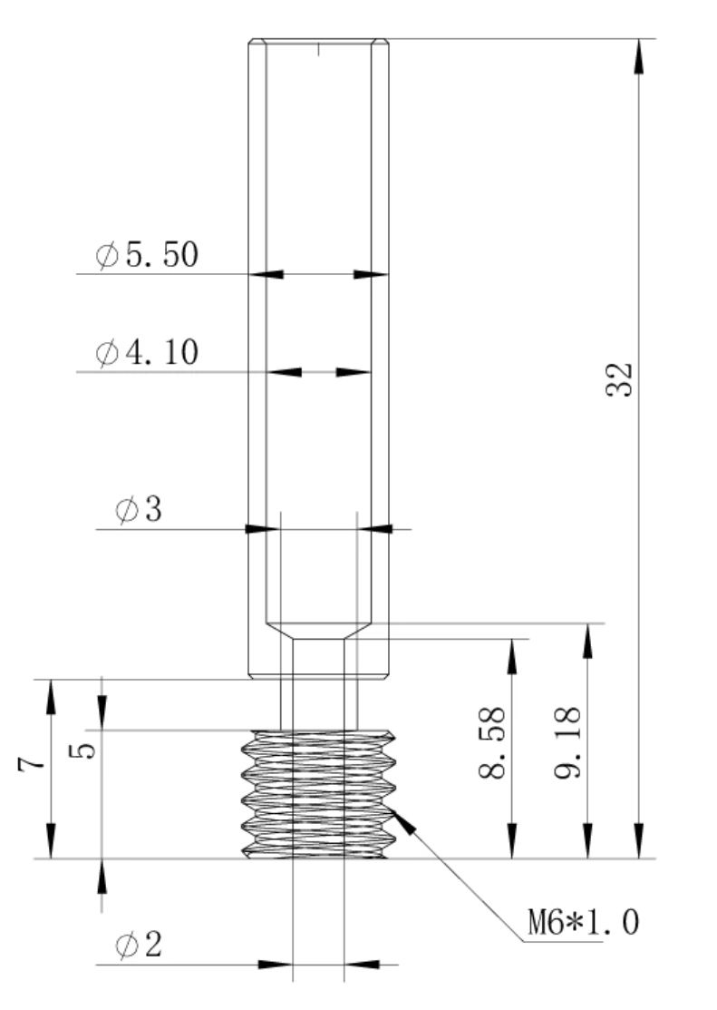 Prusa MINI Titanium Alloy Heat Break - 1.75MM Filament - sayercnc - 3D Printer Parts Australia