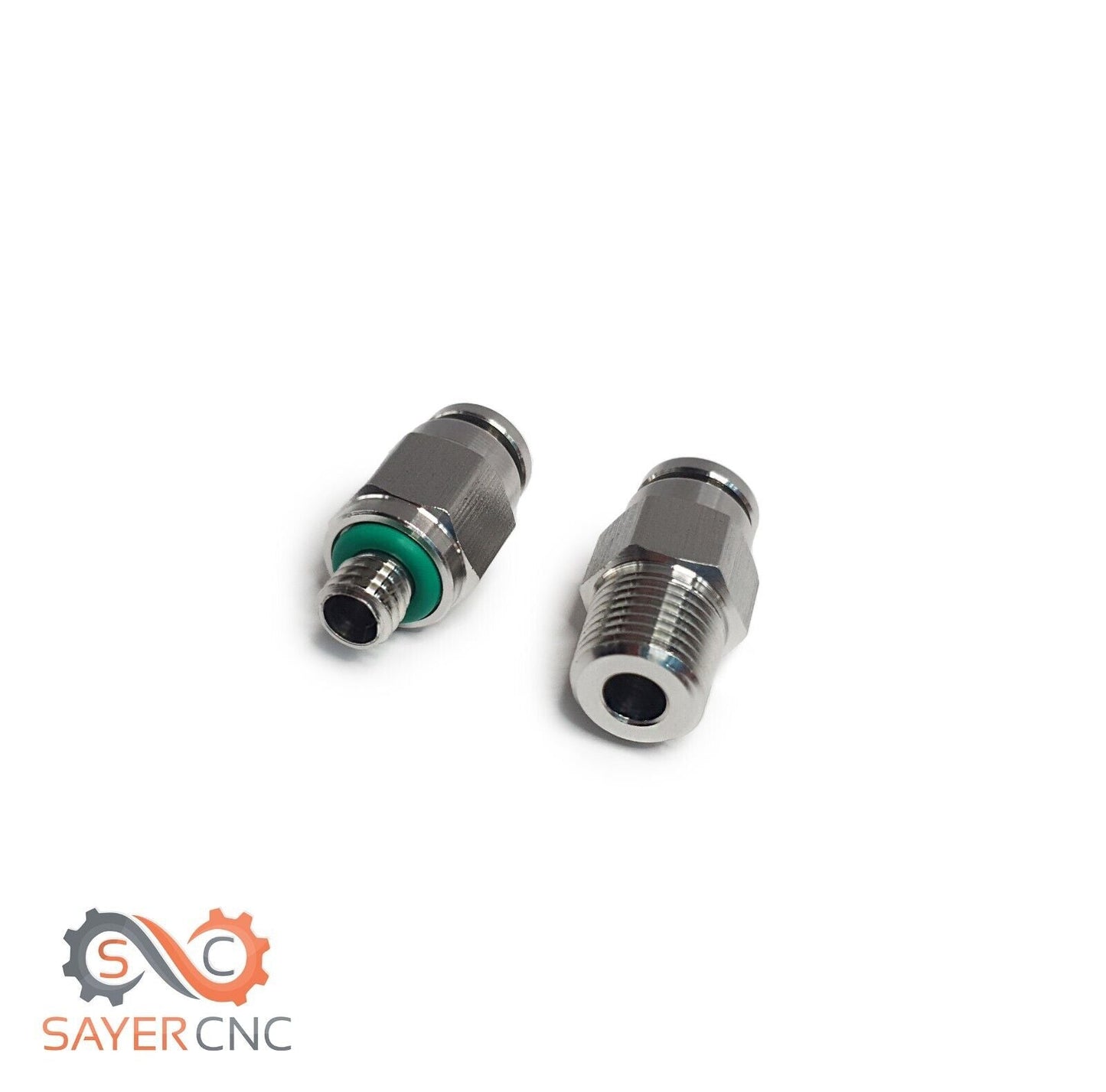 PTFE Fitting Stainless Steel PC4-01 PC4-M6 Bowden Pneumatic Connector All Metal - sayercnc - 3D Printer Parts Australia