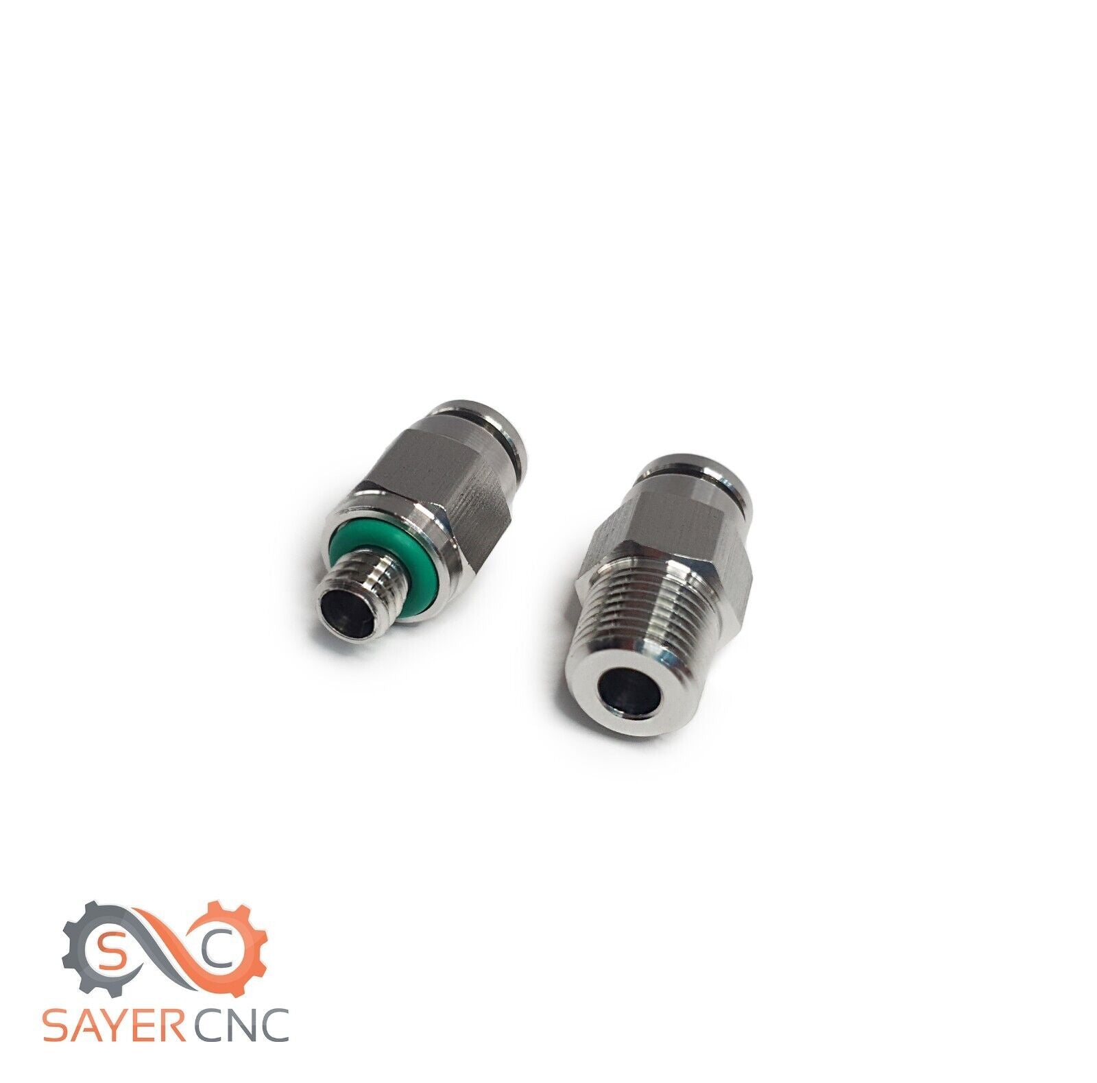 PTFE Fitting Stainless Steel PC4-01 PC4-M6 Bowden Pneumatic Connector All Metal - sayercnc - 3D Printer Parts Australia