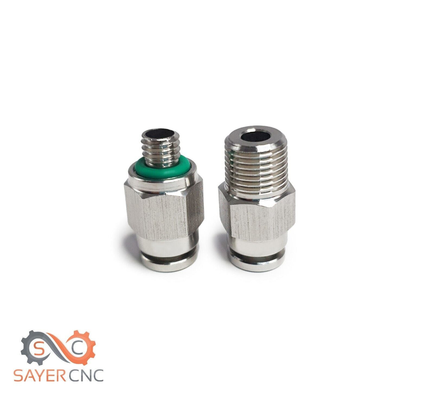 PTFE Fitting Stainless Steel PC4-01 PC4-M6 Bowden Pneumatic Connector All Metal - sayercnc - 3D Printer Parts Australia