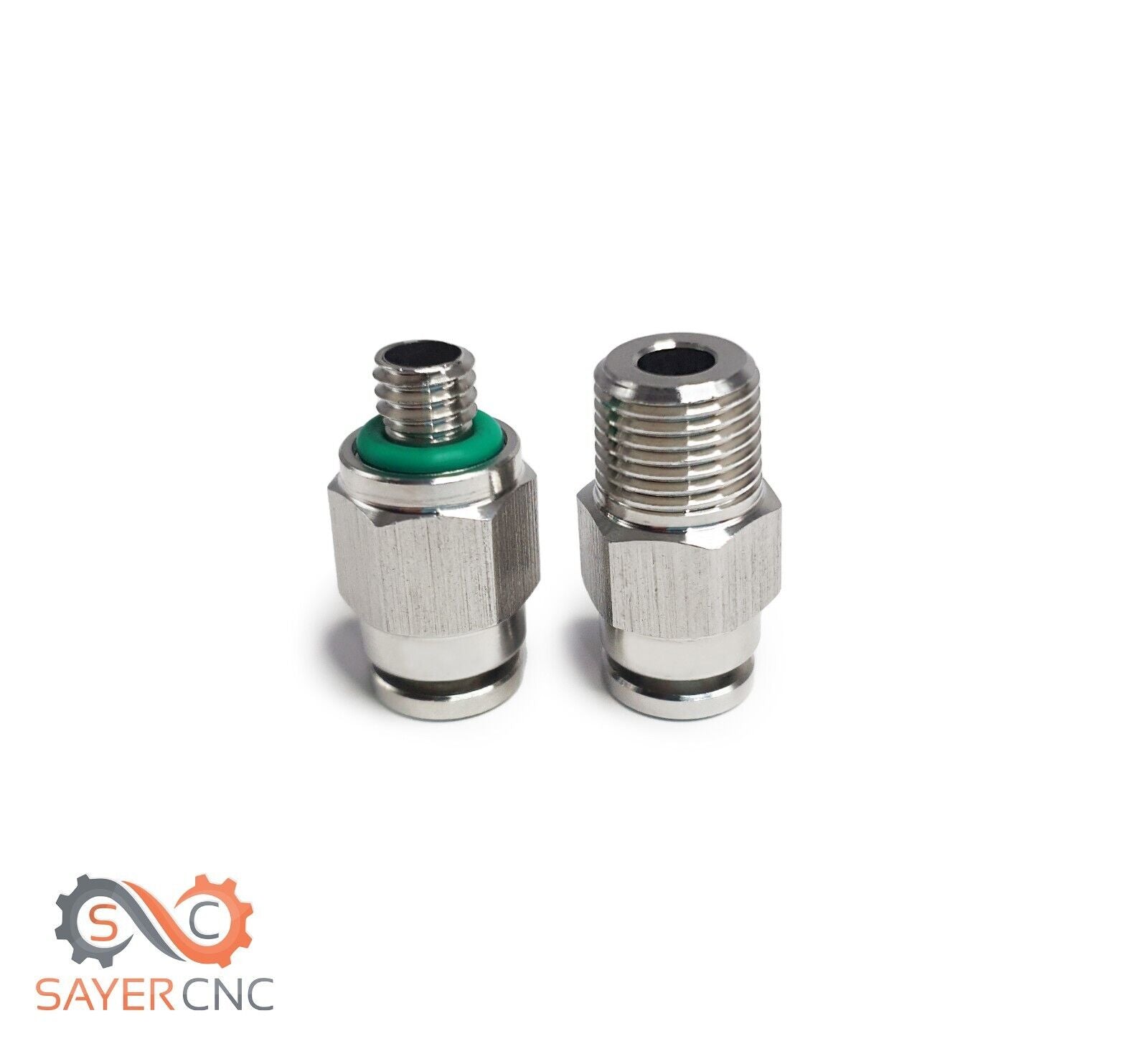 PTFE Fitting Stainless Steel PC4-01 PC4-M6 Bowden Pneumatic Connector All Metal - sayercnc - 3D Printer Parts Australia