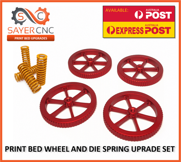 4x Leveling Nut Wheel & Die Spring For Ender 3 CR10 Large All Metal Upgrade - sayercnc - 3D Printer Parts Australia