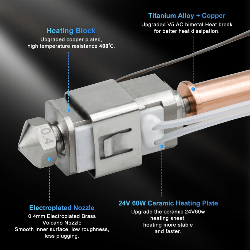 Anycubic Hotend Kobra 2 Pro Neo Max Plus Upgraded Bimetal Ceramic - sayercnc - 3D Printer Parts Australia