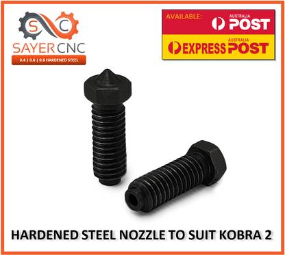 Anycubic Kobra 2 Series Hardened Steel Nozzle 0.4 0.6 0.8 - sayercnc - 3D Printer Parts Australia