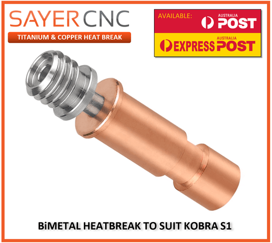 Anycubic Kobra S1 Bimetal Heatbreak Titanium Alloy All Metal - sayercnc - 3D Printer Parts Australia