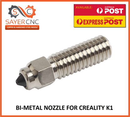 Bimetal Creality K1 Compatible Nozzle Hardened Steel & Copper 0.4 0.6 0.8 - sayercnc - 3D Printer Parts Australia