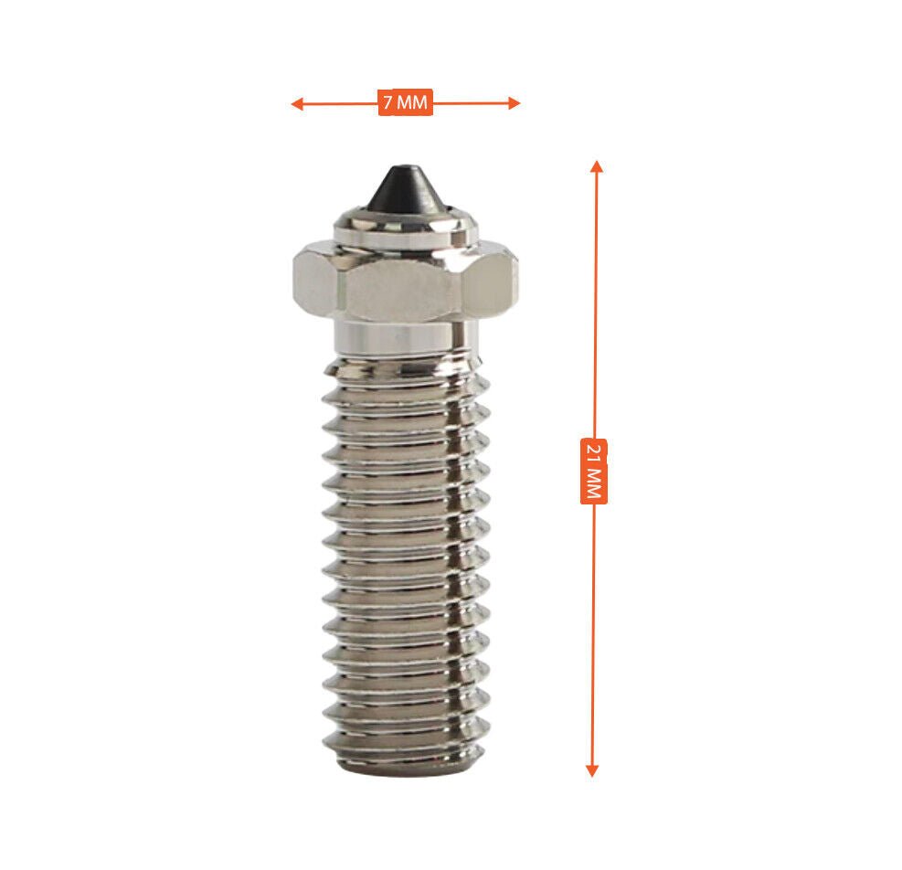 Bimetal E3D Volcano Compatible Nozzle Hardened Steel Plated Copper 0.4 0.6 0.8 - sayercnc - 3D Printer Parts Australia