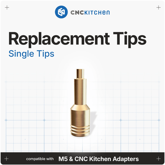 CNC Kitchen Heat Insert Replacement Single Tip Spares For Soldering Iron Adaptors 2mm, 2.5mm, 3mm - sayercnc - 3D Printer Parts Australia