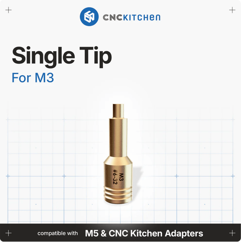 CNC Kitchen Heat Insert Replacement Single Tip Spares For Soldering Iron Adaptors 2mm, 2.5mm, 3mm - sayercnc - 3D Printer Parts Australia