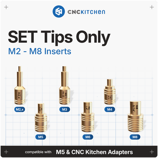 CNC Kitchen Heat Insert Replacement Tip Spares For Soldering Iron Adaptors - sayercnc - 3D Printer Parts Australia