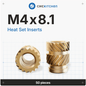 CNC Kitchen Heat Threaded Insert M2 M2.5 M3 VORON M4 M5 M6 M8 1/4" 1/8" 3/8" MIXED SET - sayercnc - 3D Printer Parts Australia