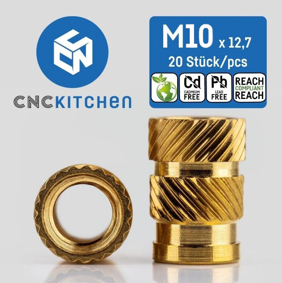 CNC Kitchen Heat Threaded Insert M2 M2.5 M3 VORON M4 M5 M6 M8 1/4" 1/8" 3/8" MIXED SET - sayercnc - 3D Printer Parts Australia