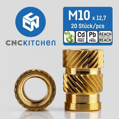 CNC Kitchen Heat Threaded Insert M2 M2.5 M3 VORON M4 M5 M6 M8 1/4" 1/8" 3/8" MIXED SET - sayercnc - 3D Printer Parts Australia