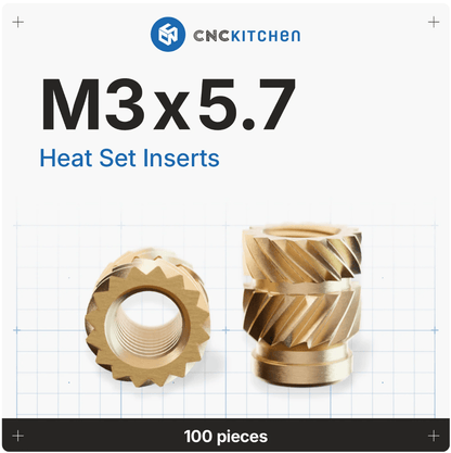 CNC Kitchen Heat Threaded Insert M2 M2.5 M3 VORON M4 M5 M6 M8 1/4" 1/8" 3/8" MIXED SET - sayercnc - 3D Printer Parts Australia
