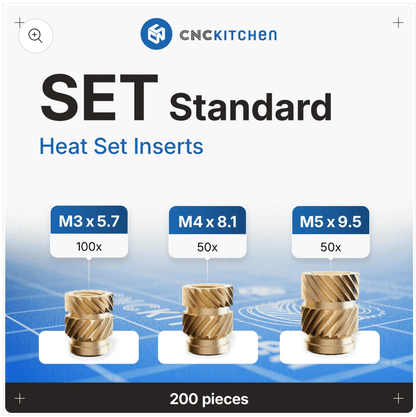 CNC Kitchen Heat Threaded Insert M2 M2.5 M3 VORON M4 M5 M6 M8 1/4" 1/8" 3/8" MIXED SET - sayercnc - 3D Printer Parts Australia