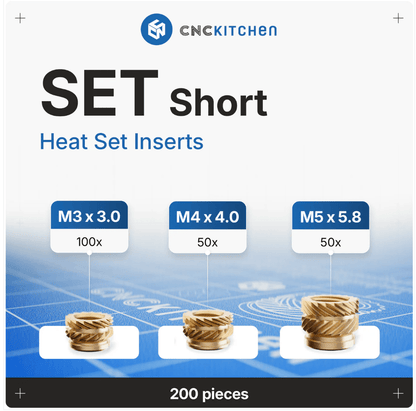 CNC Kitchen Heat Threaded Insert M2 M2.5 M3 VORON M4 M5 M6 M8 1/4" 1/8" 3/8" MIXED SET - sayercnc - 3D Printer Parts Australia