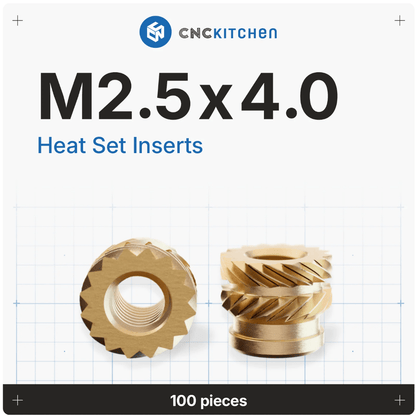 CNC Kitchen Heat Threaded Insert M2 M2.5 M3 VORON M4 M5 M6 M8 1/4" 1/8" 3/8" MIXED SET - sayercnc - 3D Printer Parts Australia