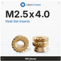 CNC Kitchen Heat Threaded Insert M2 M2.5 M3 VORON M4 M5 M6 M8 1/4" 1/8" 3/8" MIXED SET - sayercnc - 3D Printer Parts Australia