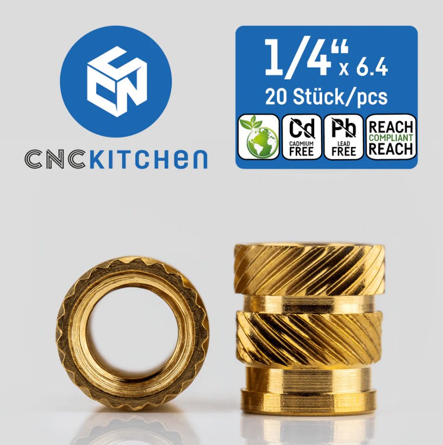 CNC Kitchen Heat Threaded Insert M2 M2.5 M3 VORON M4 M5 M6 M8 1/4" 1/8" 3/8" MIXED SET - sayercnc - 3D Printer Parts Australia