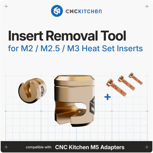 CNC Kitchen Insert Removal Tool V2 for M2, M2.5 & M3 - sayercnc - 3D Printer Parts Australia