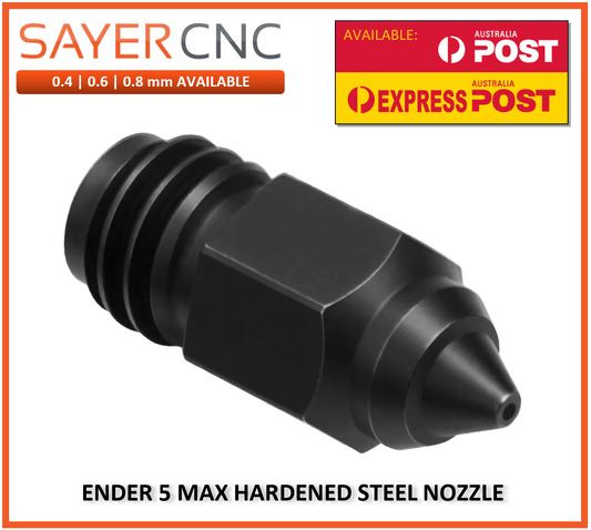 Ender 5 Max Compatible Hardened Steel Nozzle 0.4 0.6 0.8 - sayercnc - 3D Printer Parts Australia