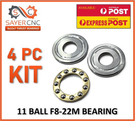 F8 - 22M x4 Thrust Ball Bearing Miniature 11 ball 8x22x7mm Set of 4 - sayercnc - 3D Printer Parts Australia