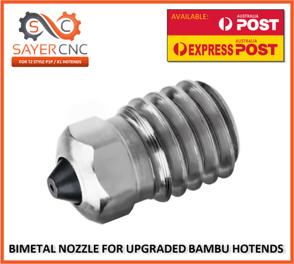 Hardened Steel 0.2mm 0.4mm 0.6mm Nozzle For Aftermarket Bambu Lab X1 P1P Hotend - sayercnc - 3D Printer Parts Australia